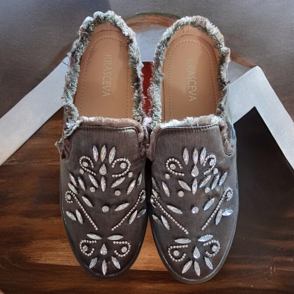 Krasceva Slip-On Rhinestone Studded Runners - Picture 3 of 8